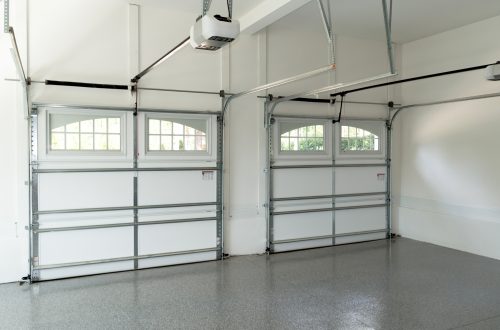 garage with seamless flake epoxy flooring by floortex industries